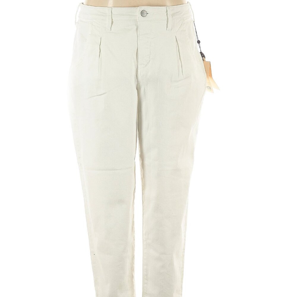 NWT NYDJ Optic White Cotton Lyocell High Rise Carrot Leg Ankle Jeans Size 10